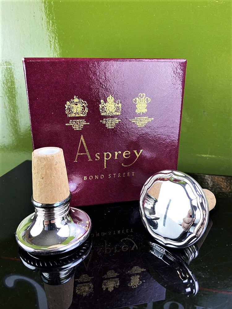 Asprey- Two Silver Plated Wine Bottle Stoppers - Image 3 of 3
