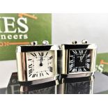 Cartier Tank Francaise 2945 Dual-Time Alarm Desk Quartz Clock