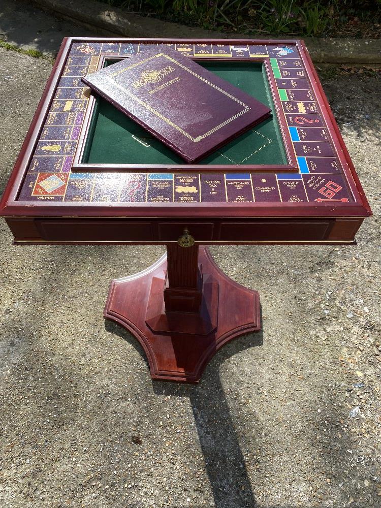 Franklin Mint 24 Gold Plated Monopoly Table & Stand - Image 4 of 6