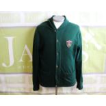 Ralph Lauren Sweatshirt Cardigan Jumper Top Large Green 44-46 Chest