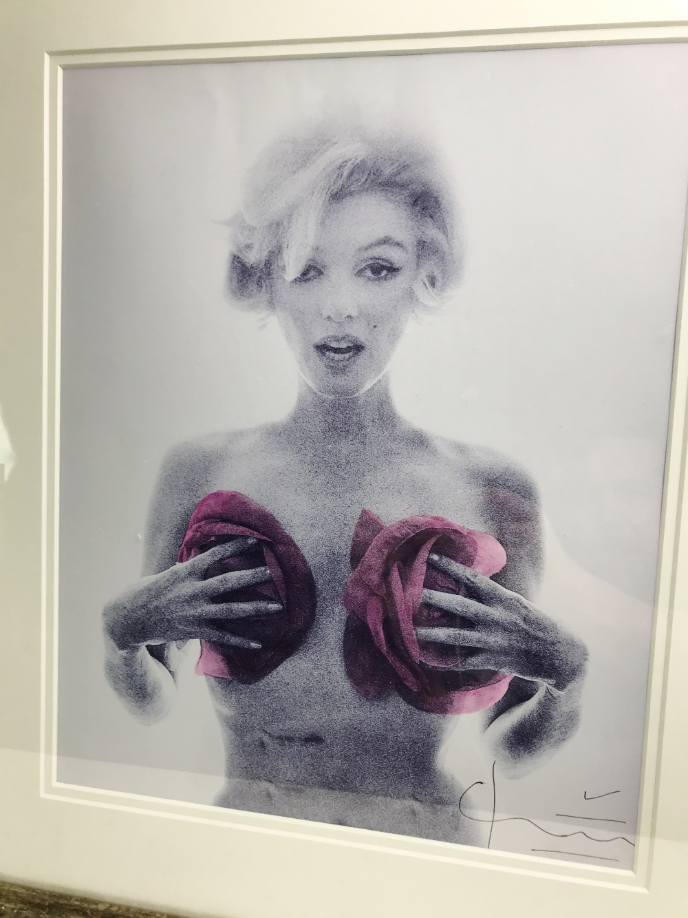 Marilyn With Roses By Bert Stern Lithograph Ornate framed - Image 4 of 6