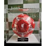 Liverpool F.C Signed Champions League Winners 2019/20 Football & Case