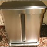 Simplehuman John Lewis Eco Double Environmental Pedal Bin