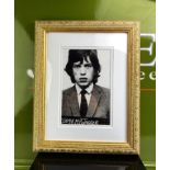 Mick Jagger-Rolling Stones-Mugshot-Double Mount-Ornate Framed