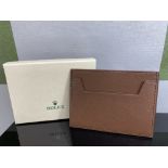 Rolex Card Wallet Holder In Box - Brown Leather