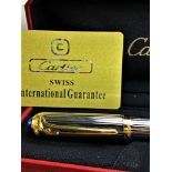 Cartier Pasha Gold & Silver Plated Ballpoint Pen