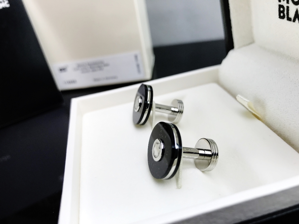 Montblanc Pair of New Ex Display New Edition Contemporary Cufflinks