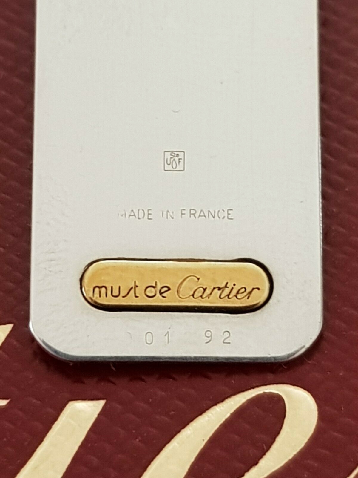 Cartier Gold Plated & Silver Must De Cartier Edition Money Clip - Image 2 of 6