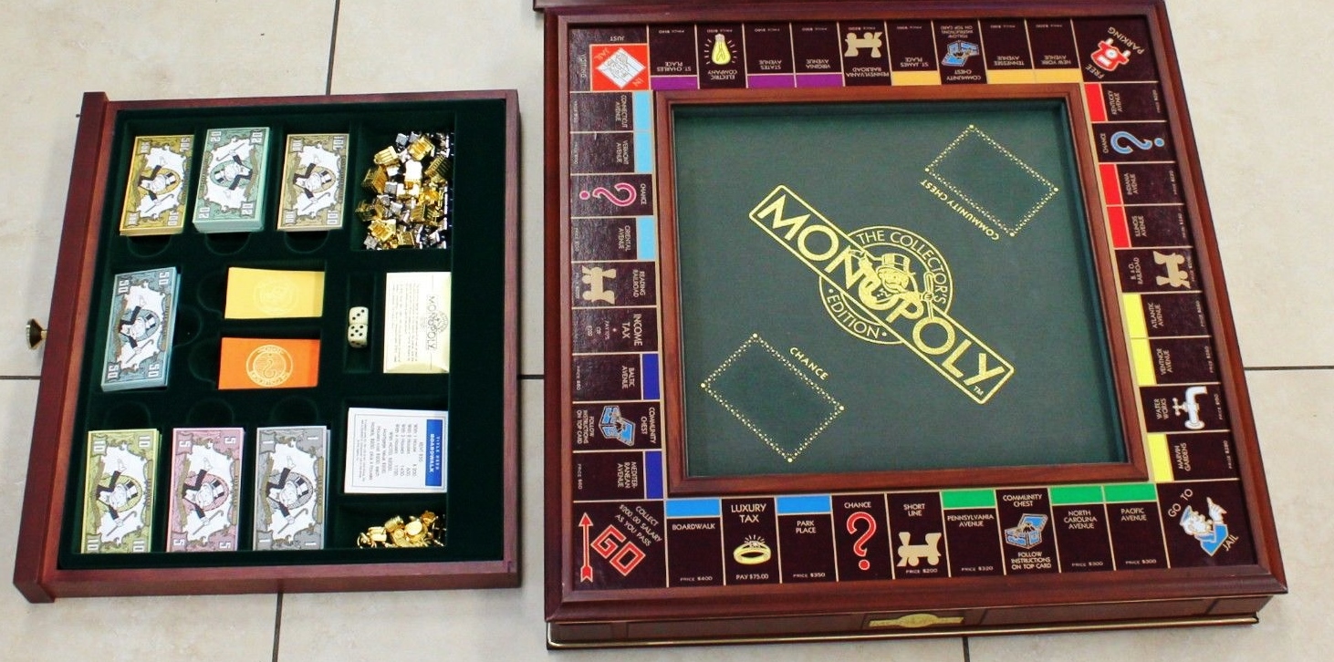 Franklin Mint 24 Gold Plated Monopoly Table & Stand - Image 3 of 6