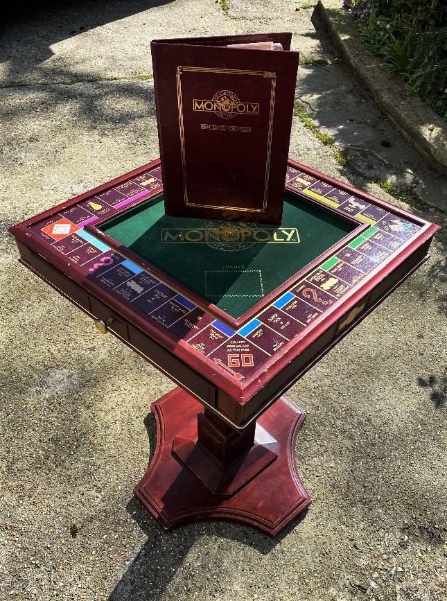 Franklin Mint 24 Gold Plated Monopoly Table & Stand - Image 6 of 6