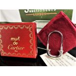 Cartier Must De Cartier Sterling Silver Key Ring-Unused.