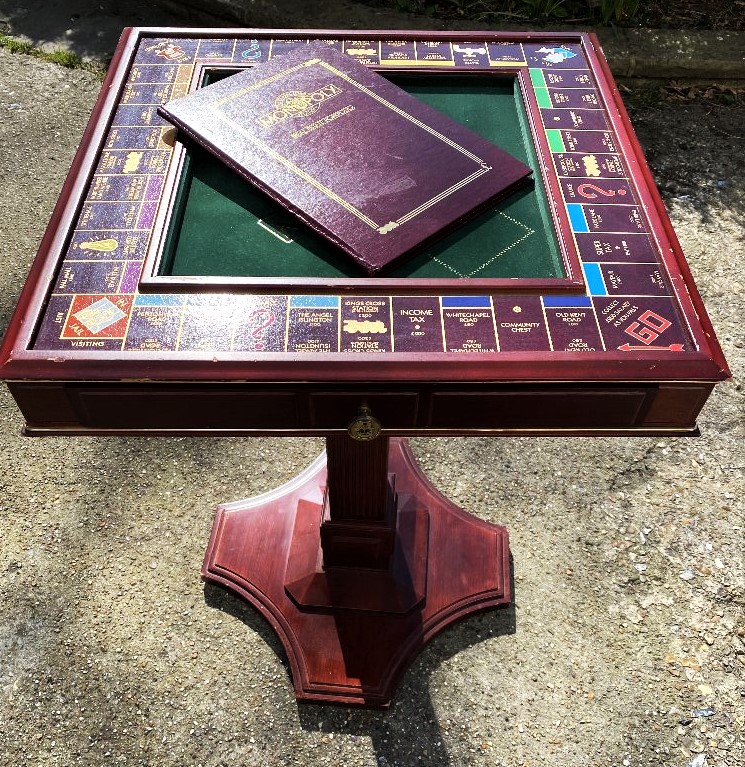 Franklin Mint 24 Gold Plated Monopoly Table & Stand - Image 2 of 6