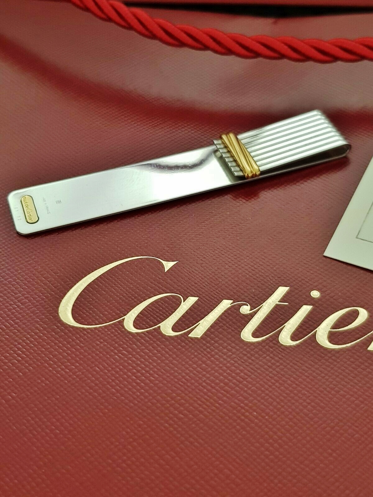 Cartier Gold Plated & Silver Must De Cartier Edition Money Clip - Image 4 of 6