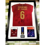 Liverpool F.C Signed Champions League Winners 2019 Jersey, Medal, Programme Montage