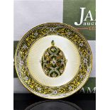 Franklin Mint Garden Of Jewels Imperial Egg House of Faberge Porcelain Plate & Jewel