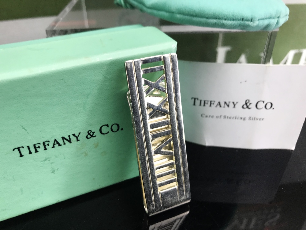 A New Tiffany & Co Silver Money Clip^.925 silver^Boxed & Papers