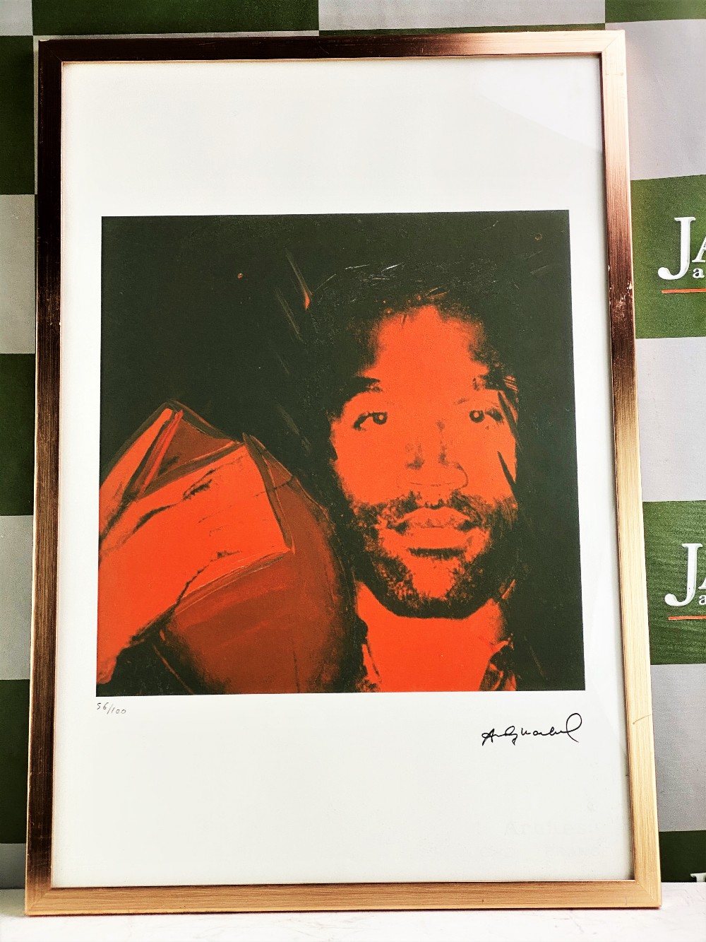 Andy Warhol Plate Signed #56/100 Lithograph "OJ Simpson"