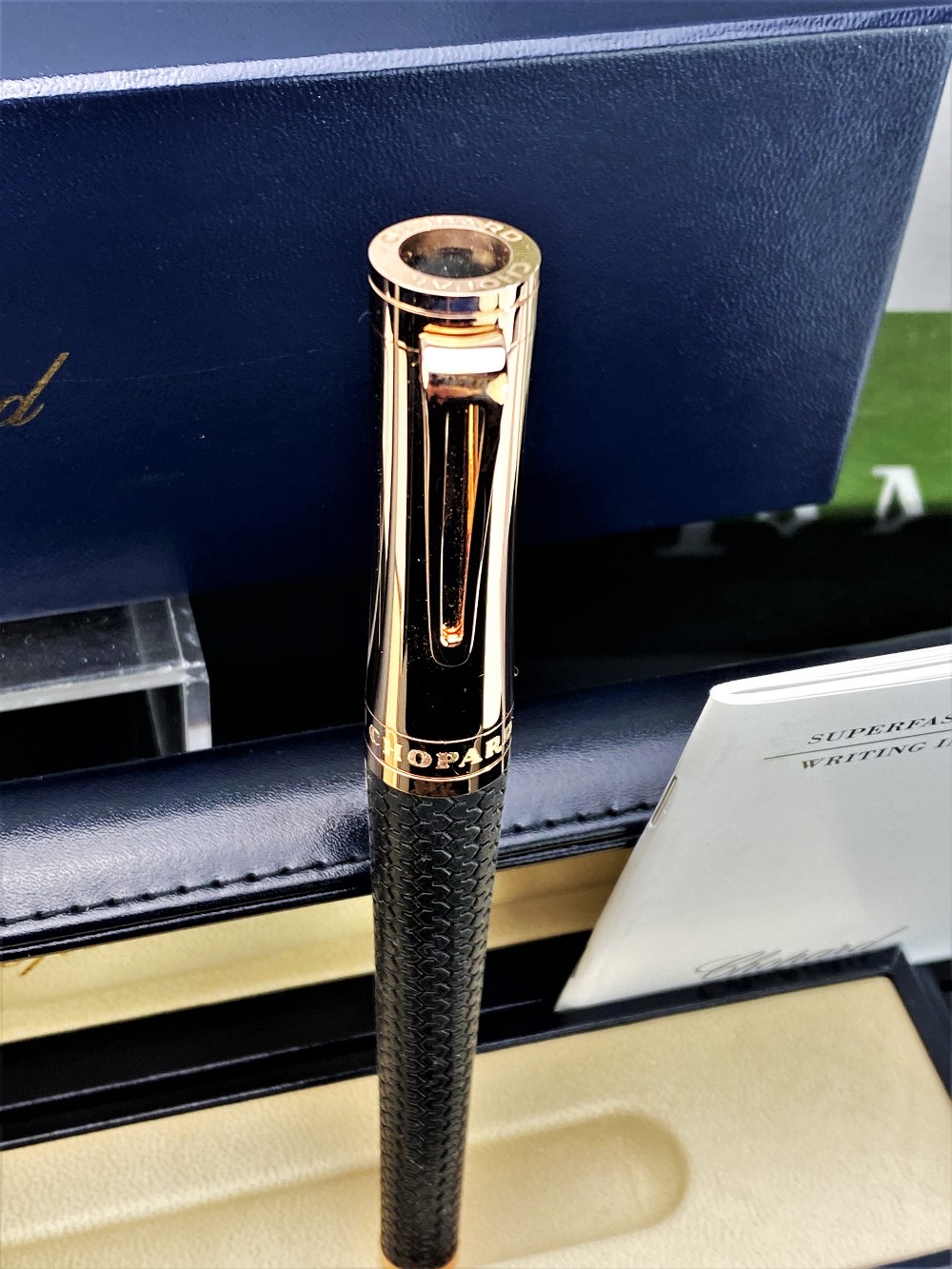 Chopard Classic Racing Rose Gold Rollerball Pen -Rubber Tyre Grip 95013-0176 - Image 8 of 9
