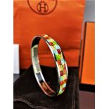 Hermes Enamel Multi Coloured Link Design Bracelet-Unworn example