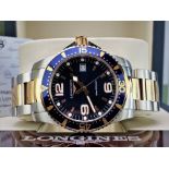 Longines HydroConquest 42mm Gold Plate & Navy Bracelet L37403987