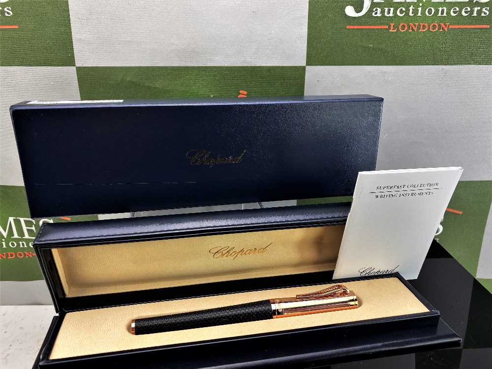 Chopard Classic Racing Rose Gold Rollerball Pen -Rubber Tyre Grip 95013-0176 - Image 9 of 9