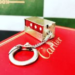 Cartier Vintage Sterling Silver Lucky Dice Keyring Key Chain