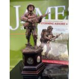 Danbury Mint Liberator Figure WWII WW2 Bronzed Sculpture With Coins.