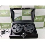 Watch Winder- Four Watches-Gloss Black & Carbon Finish