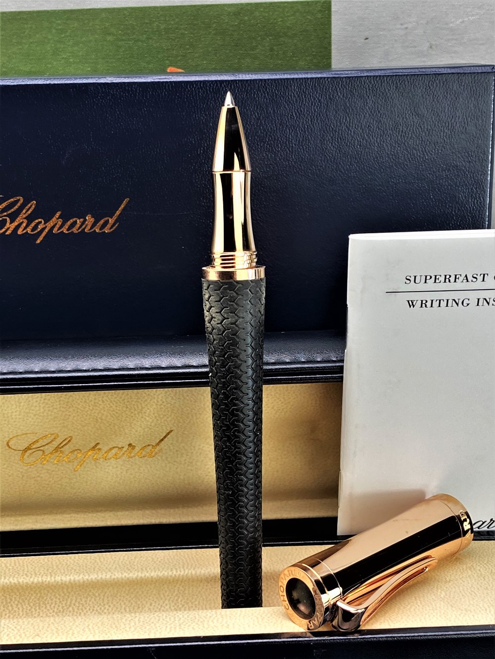 Chopard Classic Racing Rose Gold Rollerball Pen -Rubber Tyre Grip 95013-0176 - Image 5 of 9