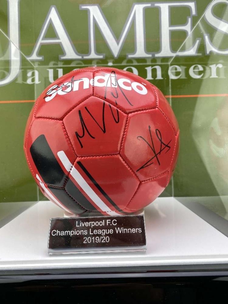 Liverpool F.C Signed Champions League Winners 2019/20 Football & Case - Image 2 of 3