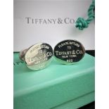 Return to Tiffany & Co. Sterling Silver Classic Cuff links Cufflinks