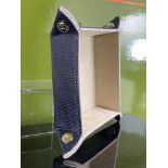 Aspinal Of London - Trinket Tray Navy Faux Snakeskin & Creme Suede