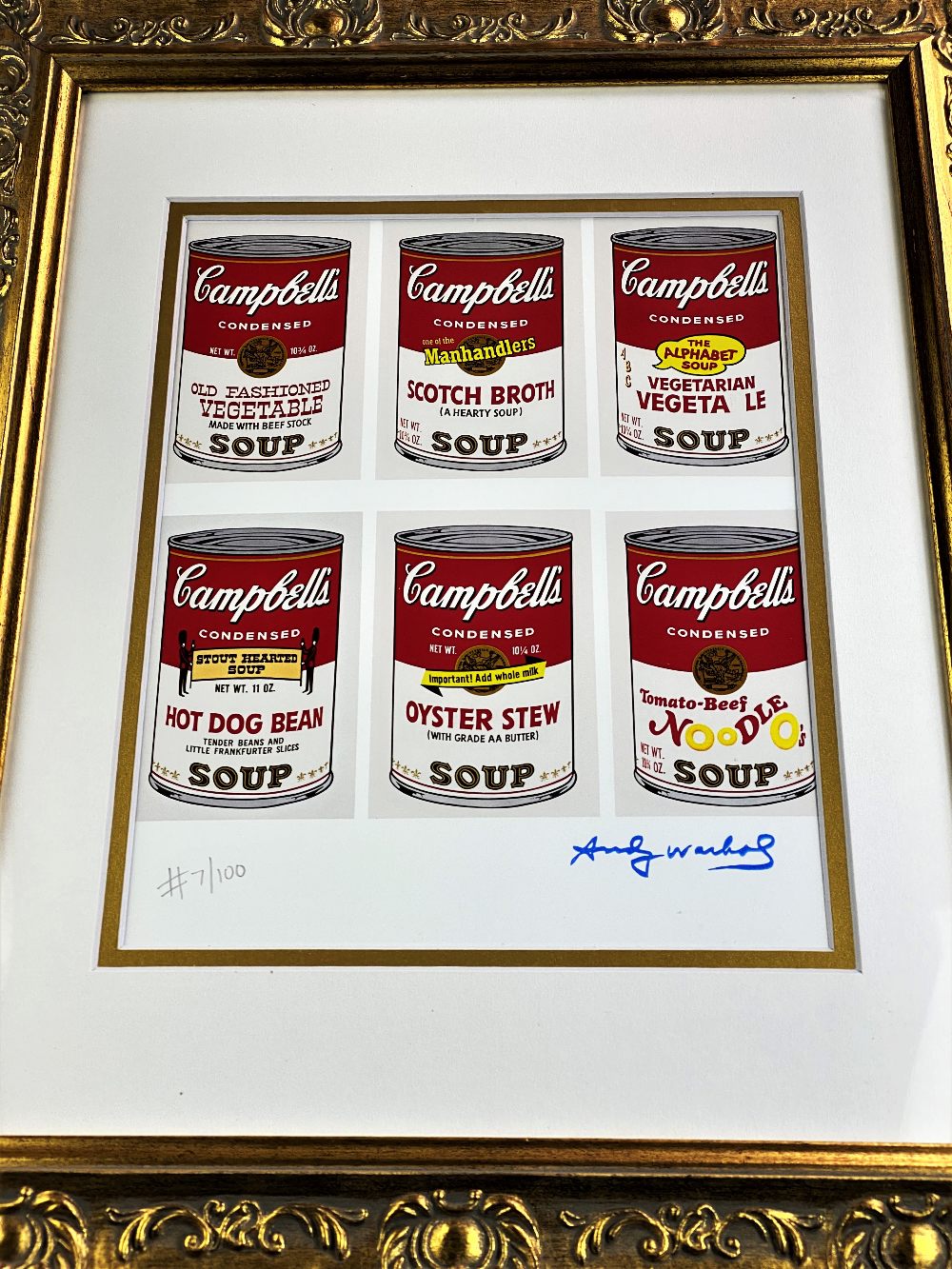 Andy Warhol 1984 "Cambells Soup" Lithograph # 7/100 Ltd Edition - Image 2 of 3