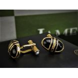 Montblanc Meisterstuck Gold Plated & Onyx Cufflinks