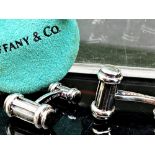 Tiffany & Co 925 Silver Atlas Column Cufflinks