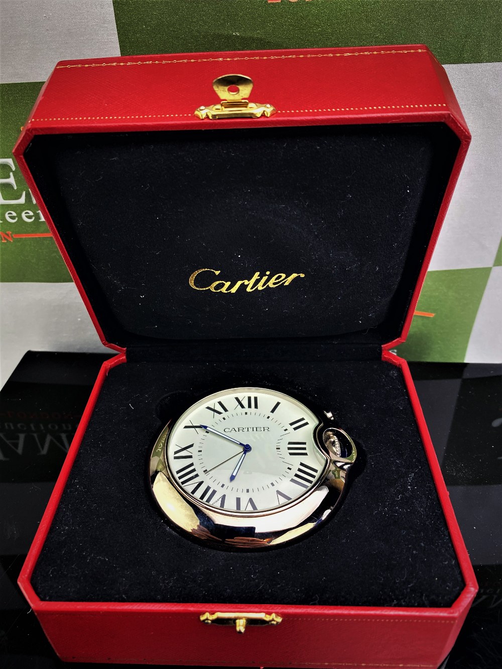 Cartier Extra Large 90mm Ballon Bleu Desk/Travel Clock - Image 6 of 6
