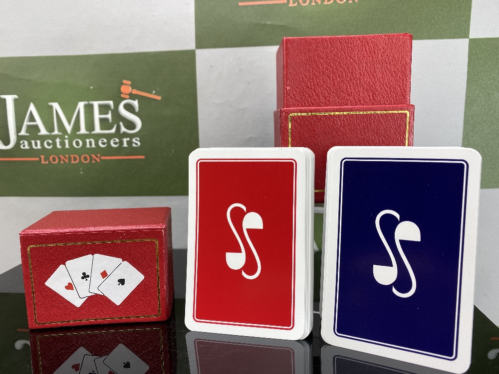 Smythson Double Pack Of Playing Cards In Case