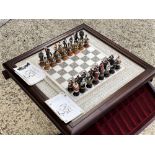 Raj Chess Set By Franklin Mint-Extremely Rare Set With Original Stand