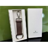 Rolex Official Merchandise Brown Leather Keyring- New Example