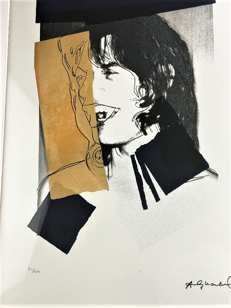 Andy Warhol "Jagger" Lithographic Ltd Edition Numbered #71/100-Framed - Image 4 of 9