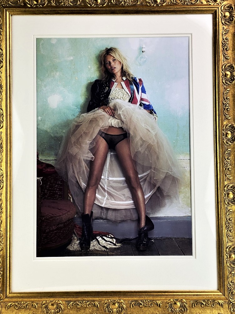 Kate Moss " Union Jack" Iconic Framed Poster - Image 2 of 2