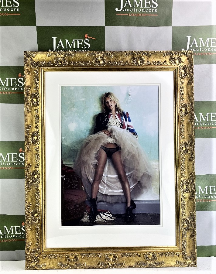 Kate Moss " Union Jack" Iconic Framed Poster