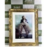 Kate Moss " Union Jack" Iconic Framed Poster