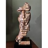 Contemporary Art Bronze Finish Sculpture "Shush.."