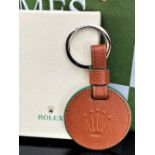 Rolex Official Merchandise Crown Brown Leather Key Ring