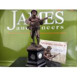 Danbury Mint Liberator Figure WWII WW2 Bronzed Sculpture With Coins.