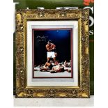 Muhammad Ali Signed Standing Over Liston Framed Example