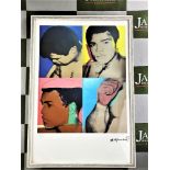 Andy Warhol "Muhammad Ali" Lithographic Ltd Edition Numbered #71/100-Framed