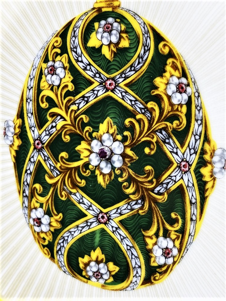 Franklin Mint Garden Of Jewels Imperial Egg House of Faberge Porcelain Plate - Image 2 of 3