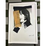 Andy Warhol "Jagger" Lithographic Ltd Edition Numbered #71/100-Framed